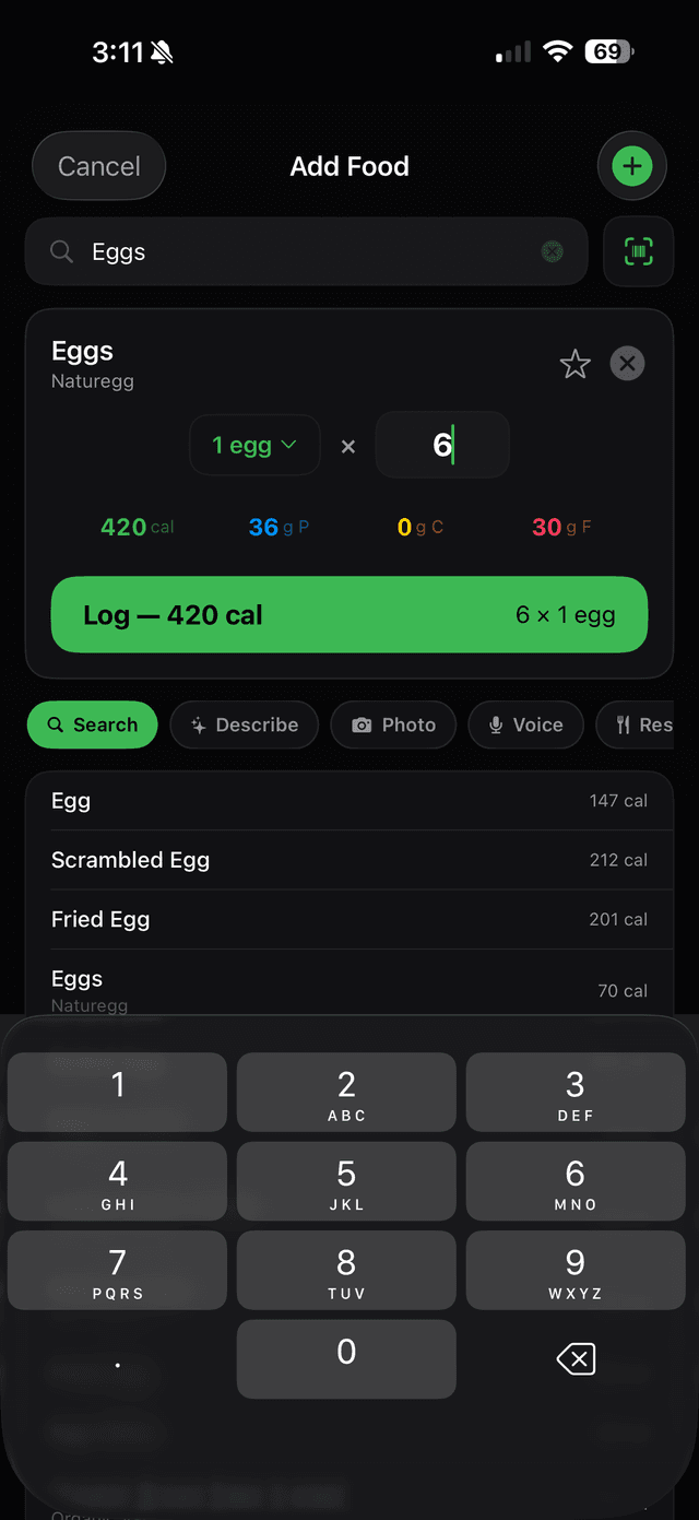 AI food logging with instant macro breakdown
